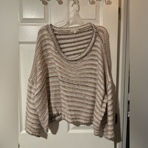 Cropped earthbound knit sweater